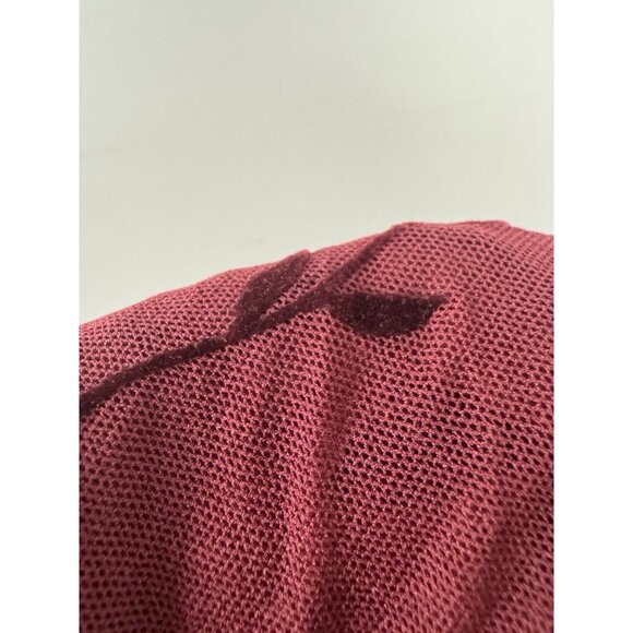 Vintage Women Small Burgundy Velvet Burnout Mesh Cami Whimsigoth Y2K Fairy Italy - Picture 4 of 8